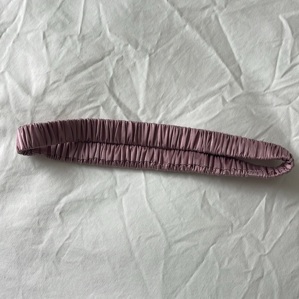 Pure Silk Headband in Dusty Rose